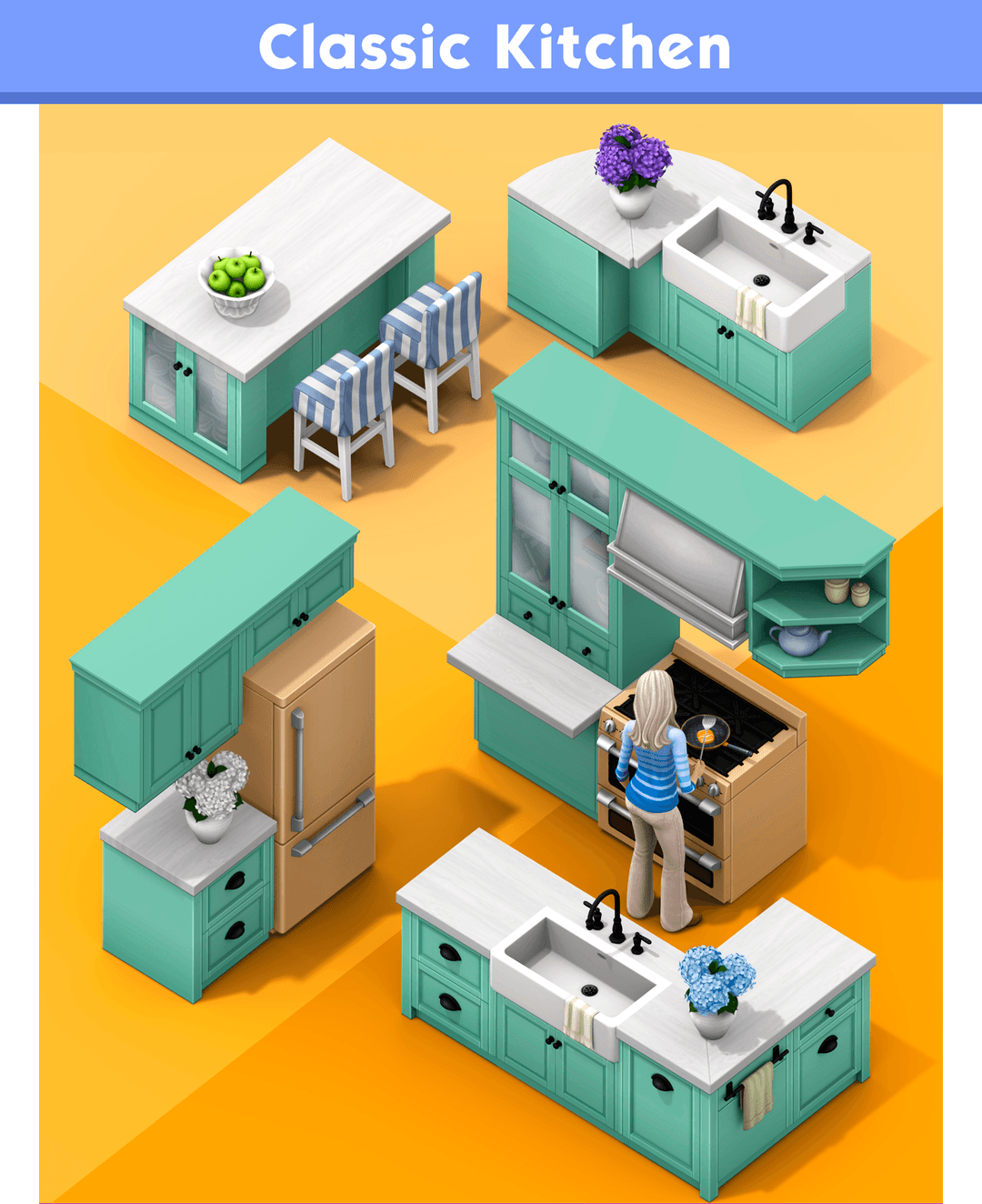 Скриншот мода Кухонный набор Classic Kitchen kit